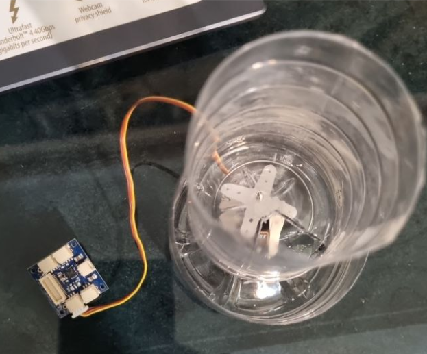 Testing rotation mechanism with prototype 1